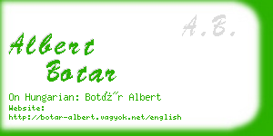 albert botar business card